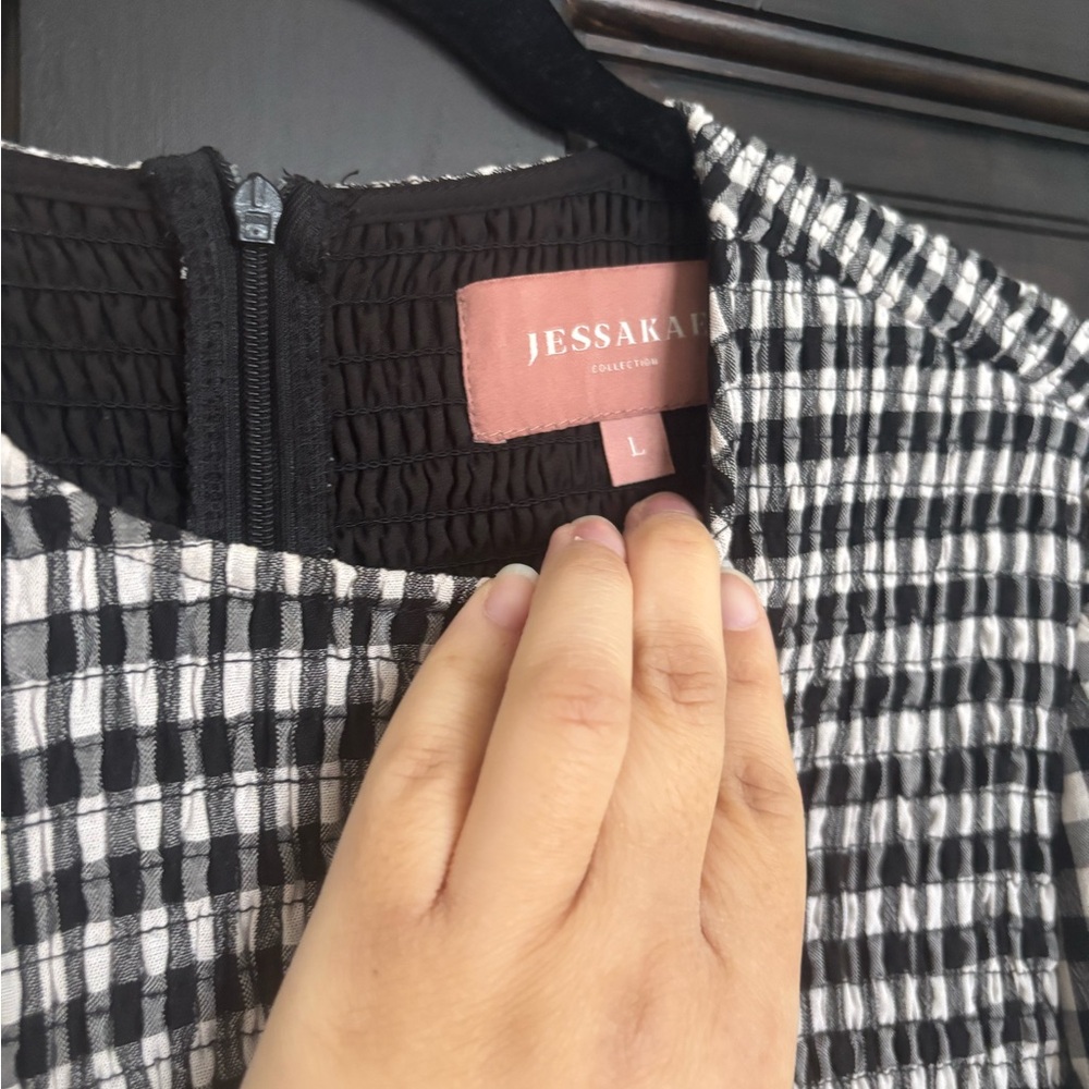 JessaKae Black and White Gingham Dress - Picture 3 of 3